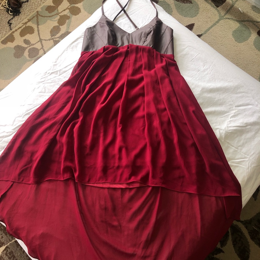 Double Zero Leather-style Top, High-Lo Dress